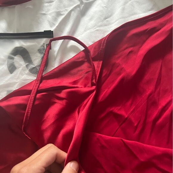 SHEIN VCAY Tie Backless Halter Neck Dress Burgundy Size S OFFER PRICE MUST GO - Picture 6 of 13